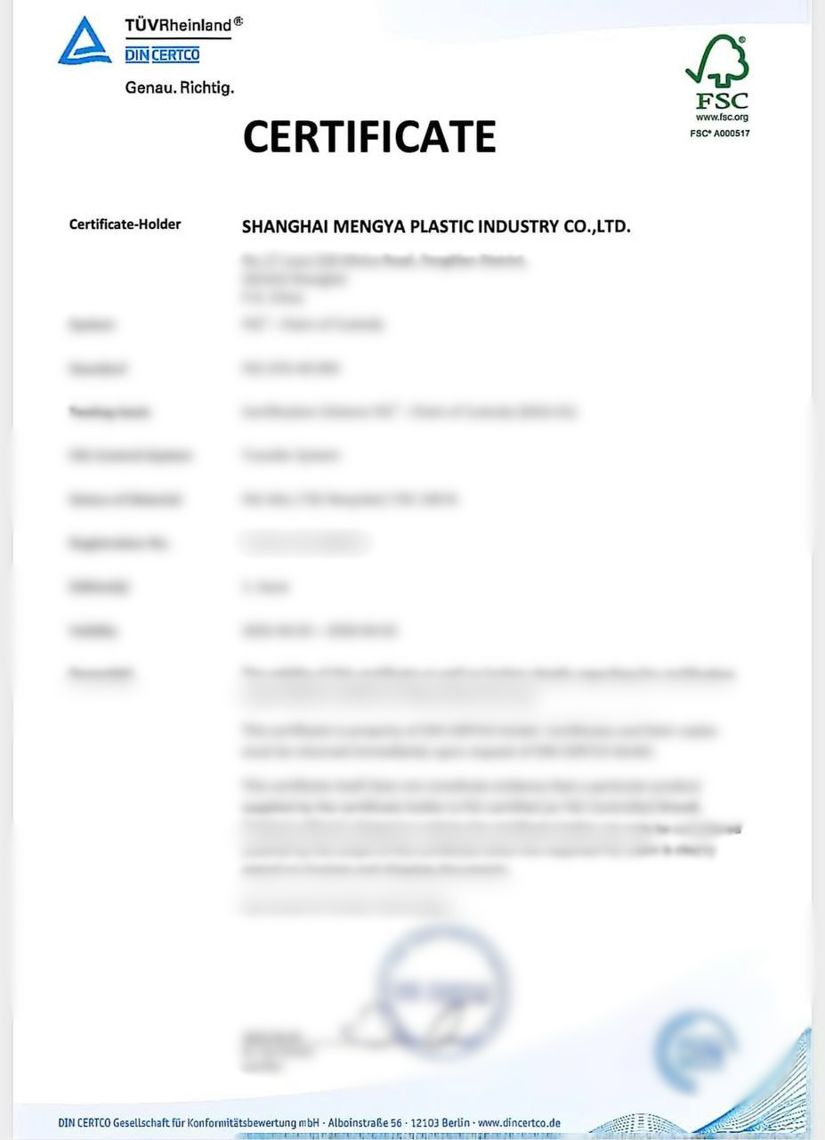 FSC Chain of Custody Certificate